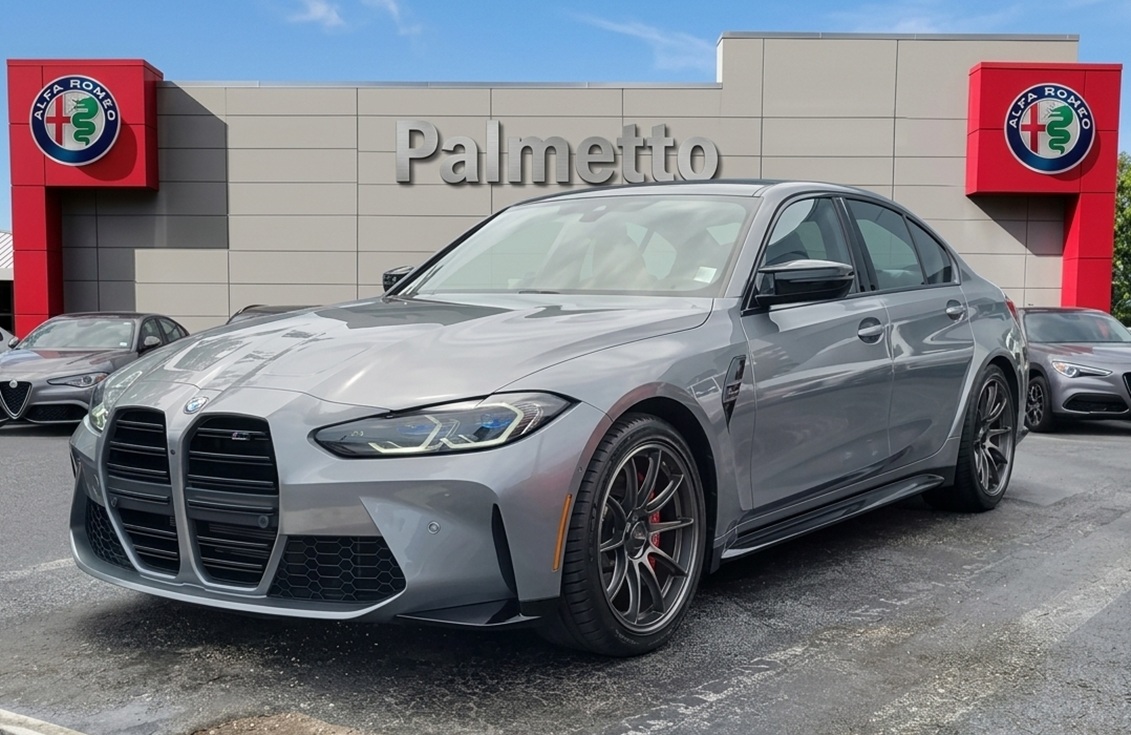 BMW M3 Competition xDrive: One of the exclusive luxury car models in the BMW vs Mercedes-Benz comparison. Available today at Palmetto Alfa Romeo-FIAT, Miami.