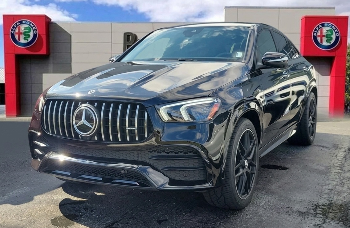 Used 2022 Mercedes-Benz AMG GLE 53 Coupe: One of the exclusive luxury car models in the BMW vs Mercedes-Benz comparison. Available today at Palmetto Alfa Romeo-FIAT, Miami.