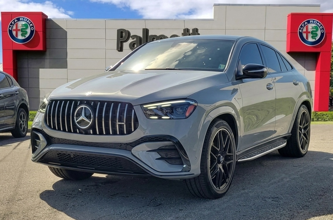 Used 2024 Mercedes-Benz AMG GLE 53: One of the exclusive luxury car models in the BMW vs Mercedes-Benz comparison. Available today at Palmetto Alfa Romeo-FIAT, Miami.
