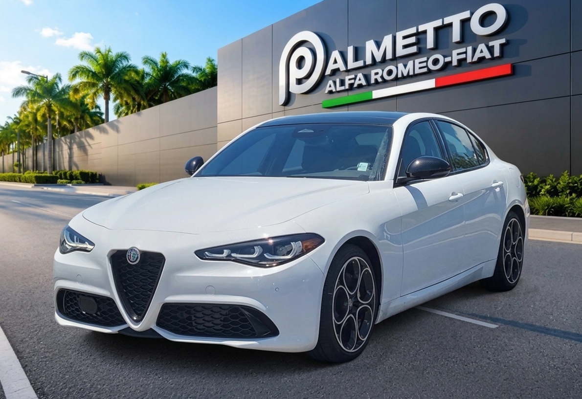 2025 Alfa Romeo Giulia RWD: One of the best options in the Alfa Romeo Stelvio vs Giulia comparison. Available now at Palmetto Alfa Romeo-FIAT, Miami, Florida.